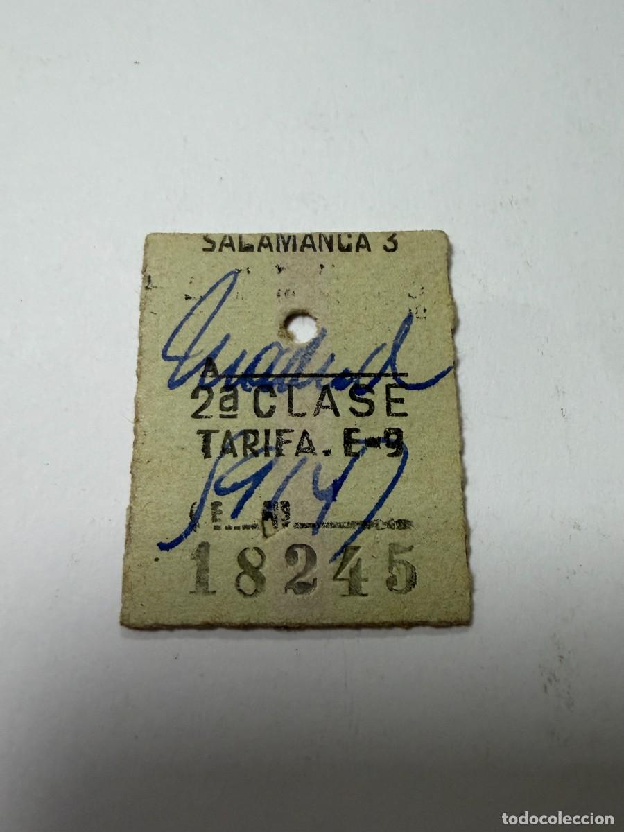 Coleccionismo billetes de transporte: BILLETE DE TREN. 2&ordf; CLASE. SALMANCA - MADRID. VER