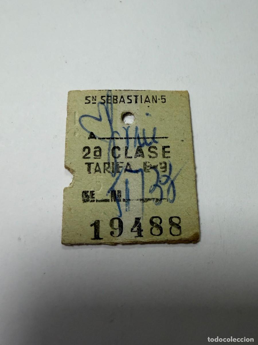 Coleccionismo billetes de transporte: BILLETE DE TREN. 2&ordf; CLASE. SAN SEBASTI&Aacute;N - IR&Uacute;N. VER