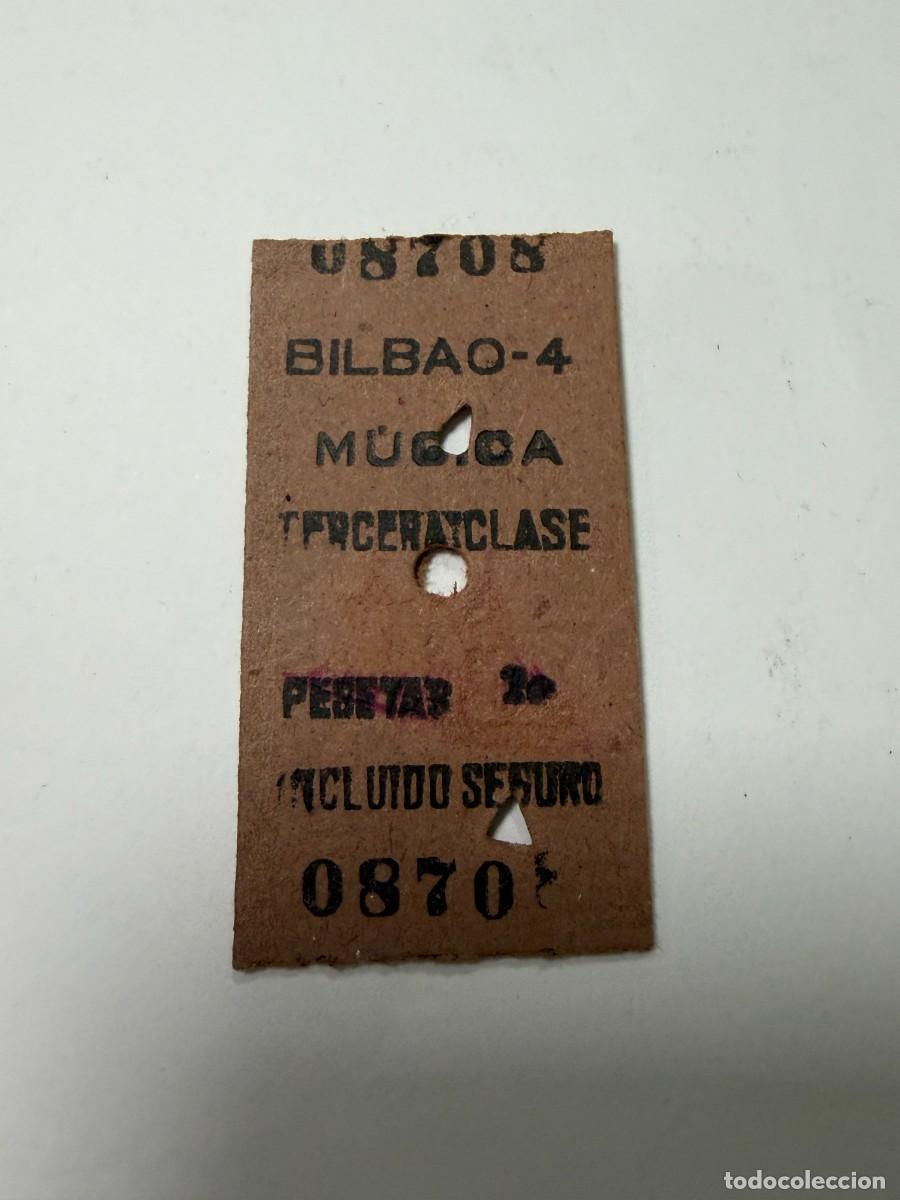 Coleccionismo billetes de transporte: BILLETE DE TREN. 3&ordf; CLASE. BILBAO - M&Uacute;GICA. VER