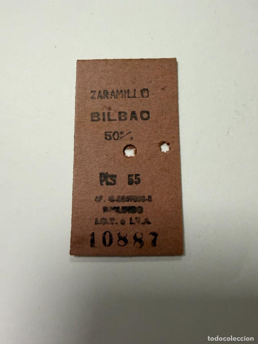 Coleccionismo billetes de transporte: BILLETE DE TREN. ZARAMILLO - BILBAO. VER FOTOS