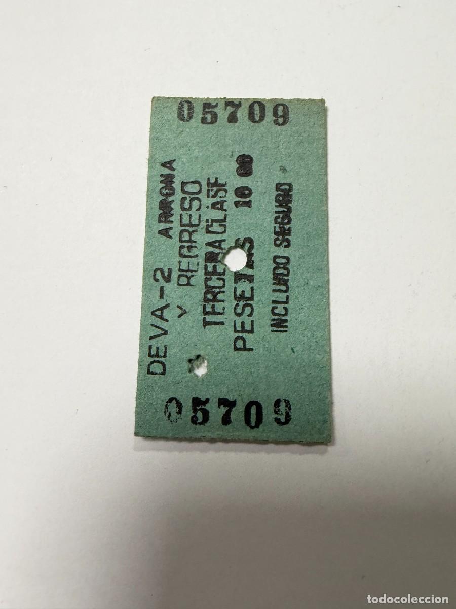 Coleccionismo billetes de transporte: BILLETE DE TREN. 3&ordf; CLASE. DEVA - ARRONA. VER FOTOS