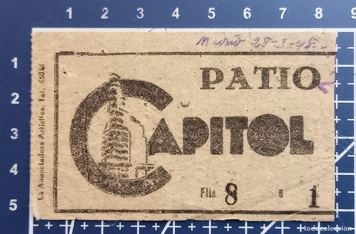 Coleccionismo billetes de transporte: ENTRADA/TIQUET - CAPITOL - MADRID - 1948