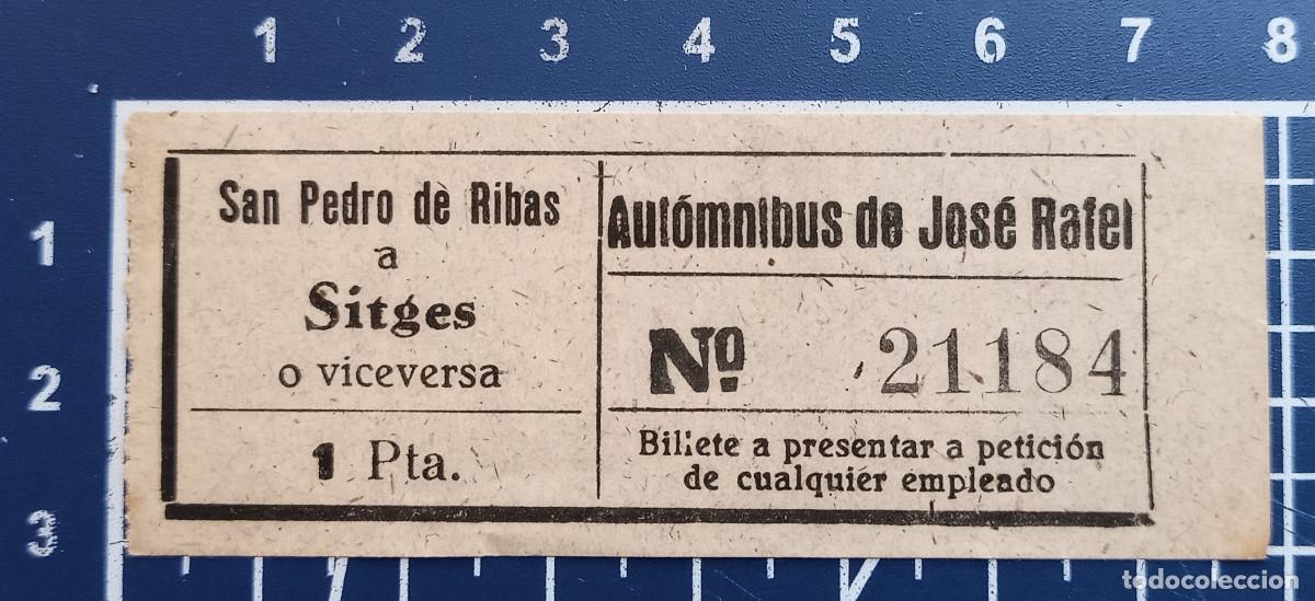 Coleccionismo billetes de transporte: BILLETE/TIQUET - AUTOMNIBUS DE JOS&Eacute; RAFEL - SAN PEDRO DE RIBAS - SITGES - 1942