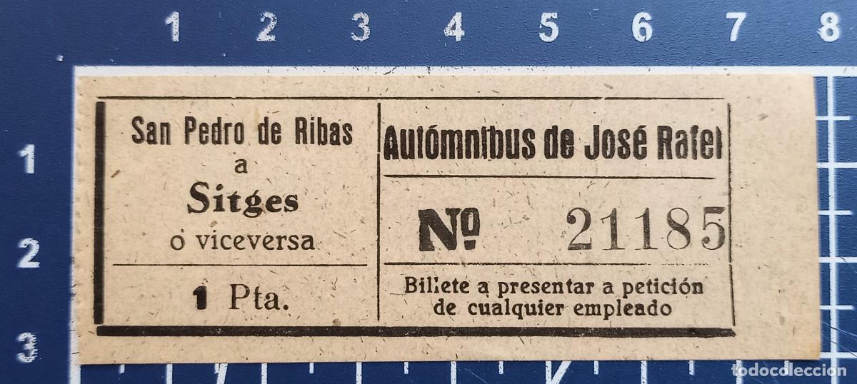 Coleccionismo billetes de transporte: BILLETE/TIQUET - AUTOMNIBUS DE JOS&Eacute; RAFEL - SAN PEDRO DE RIBAS - SITGES - 1942