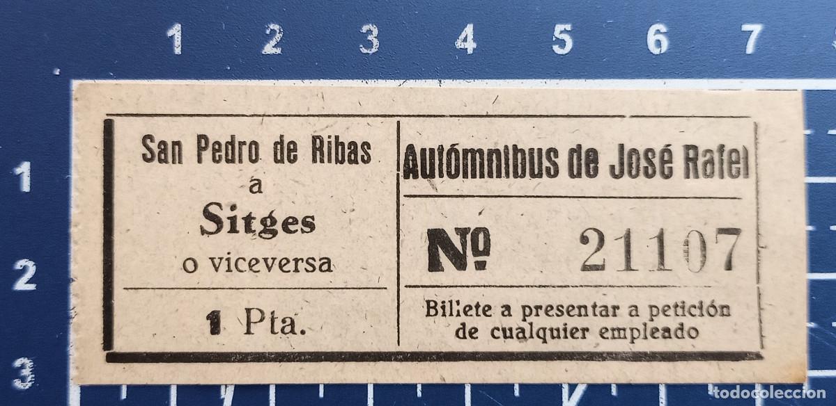 Coleccionismo billetes de transporte: BILLETE/TIQUET - AUTOMNIBUS DE JOS&Eacute; RAFEL - SAN PEDRO DE RIBAS - SITGES - 1942