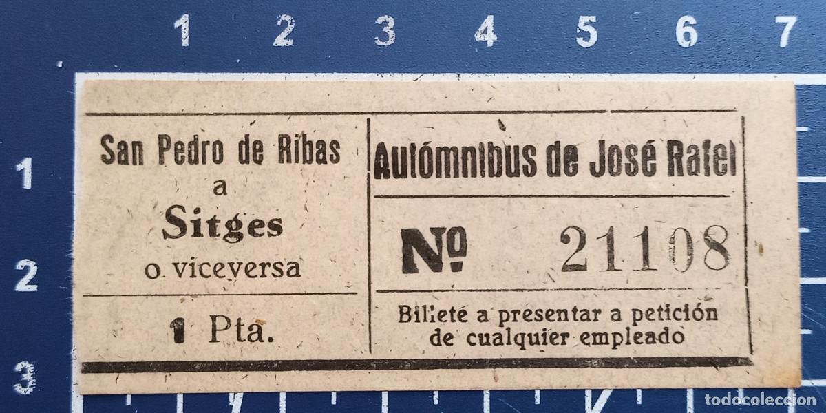 Coleccionismo billetes de transporte: BILLETE/TIQUET - AUTOMNIBUS DE JOS&Eacute; RAFEL - SAN PEDRO DE RIBAS - SITGES - 1942