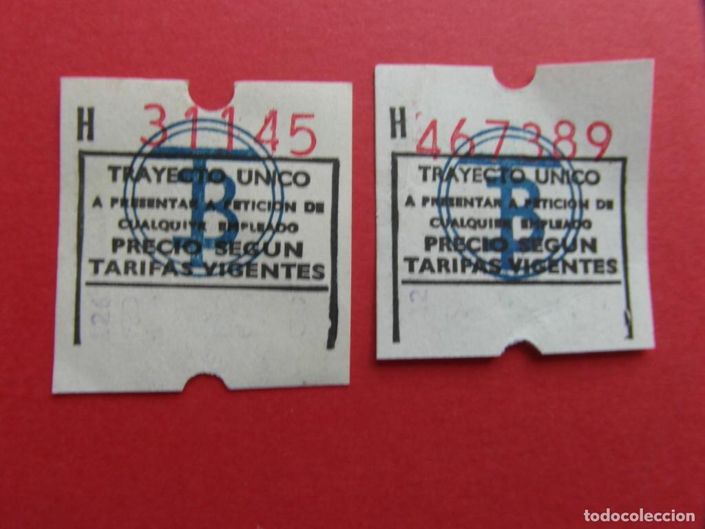 Collectionnisme Billets de transport: 2 BILLETE TRANVIA DE BARCELONA TB SERIE H 5 Y 6 CIFRAS DE N&Uacute;MERO DE SERIE