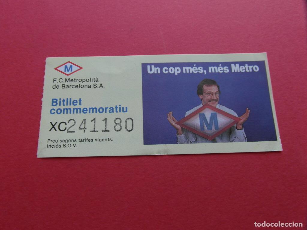 Collectionnisme Billets de transport: BILLETE CONMEMORATIVO METRO DE BARCELONA AMPLIACION LINEA 3 LESSEPS MONTBAU