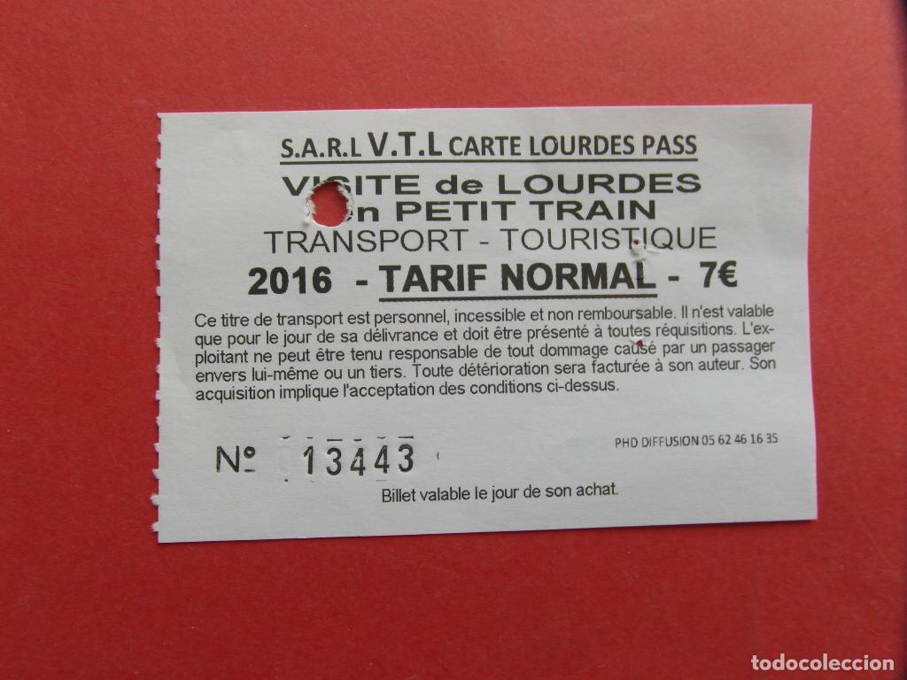 Collectionnisme Billets de transport: BILLETE PETIT TRAIN TREN DE LOURDES 2016 7 &euro;