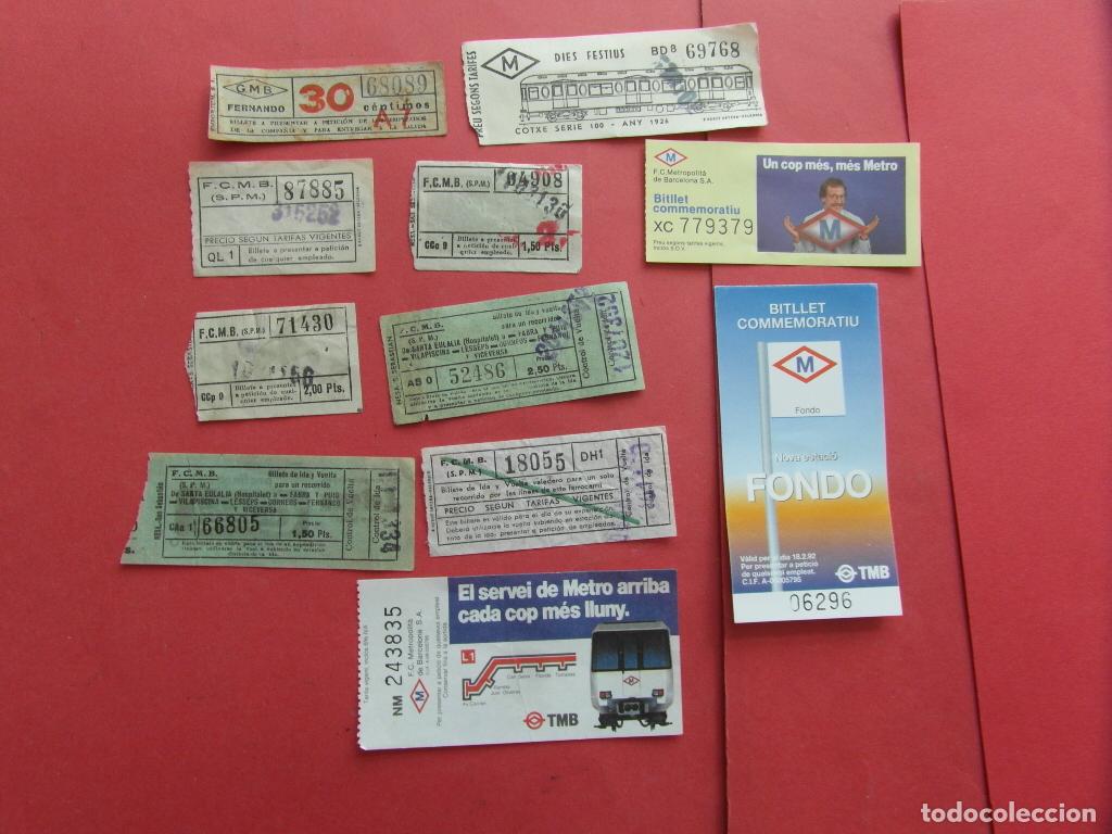 Collectionnisme Billets de transport: LOTE 11 BILLETE METRO BARCELONA INCLUYE CONMEMORATIVOS VER DETALLE EN FOTO