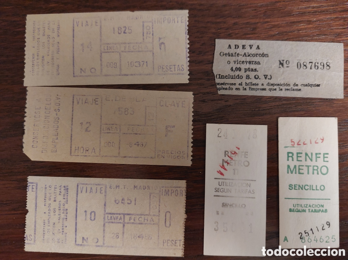 Coleccionismo billetes de transporte: Renfe Metro Autob&uacute;s..lote de billetes de transporte