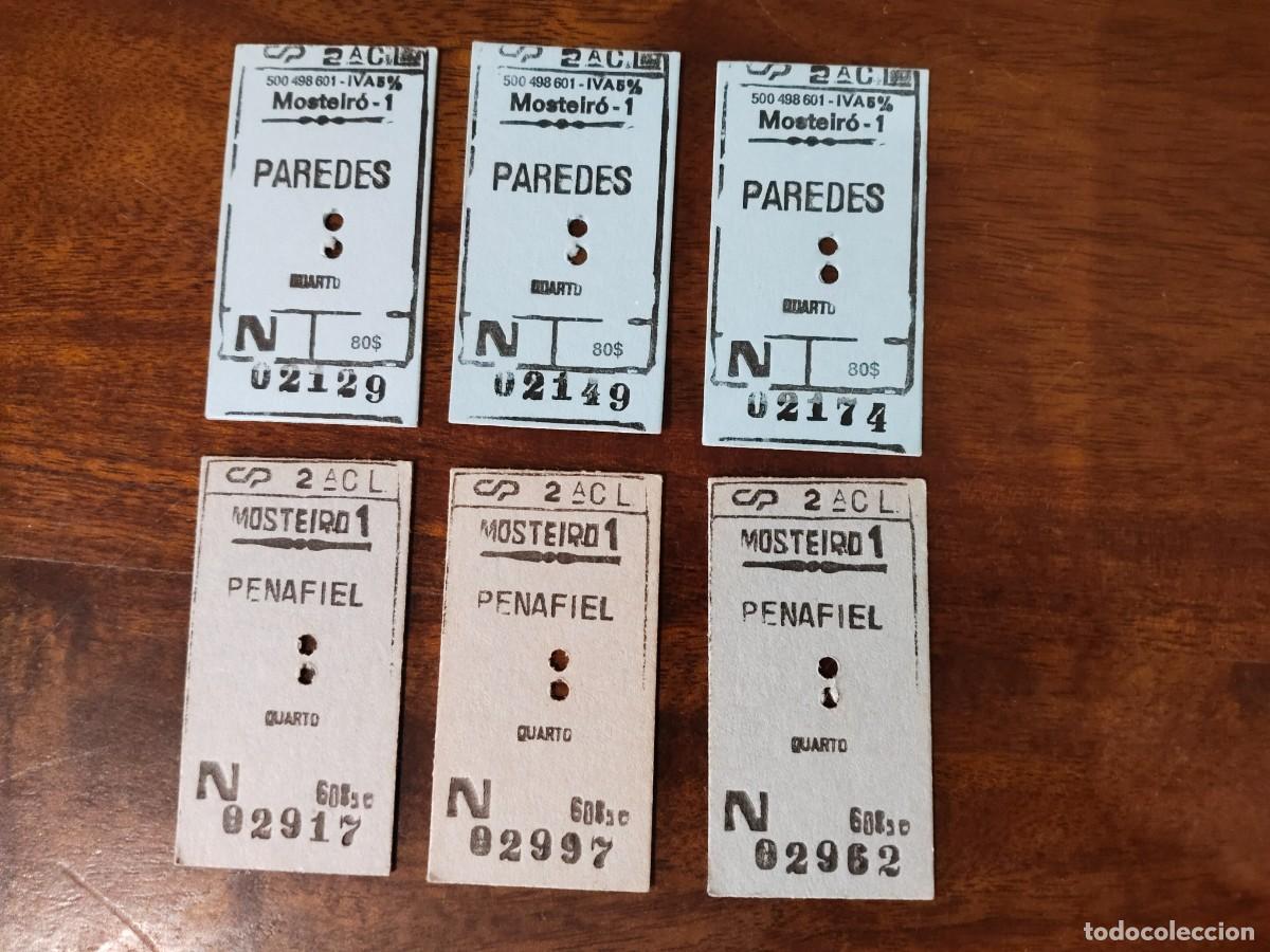 Collectionnisme Billets de transport: 6 antiguos billetes ferroviarios. Comboios de Portugal.