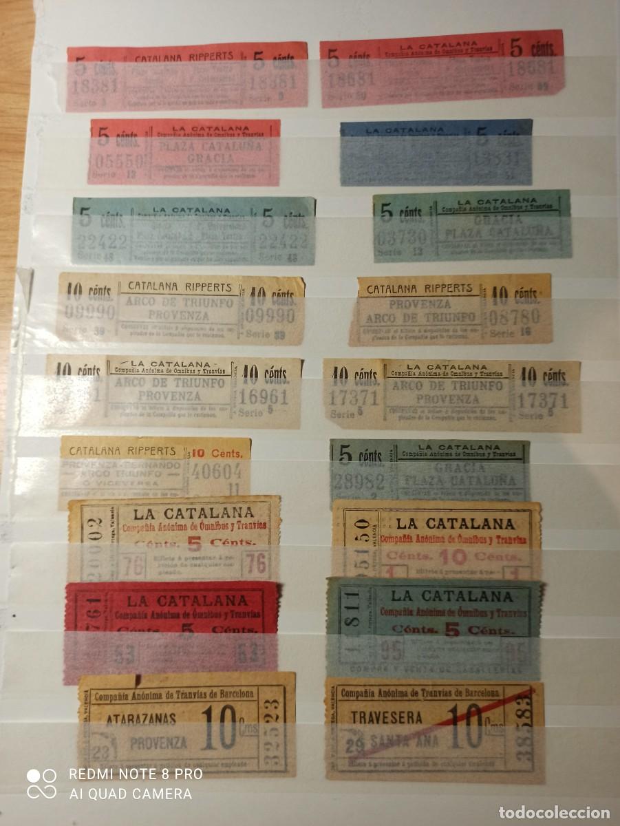Collectionnisme Billets de transport: Billetes tranv&iacute;as y autobuses Barcelona. Algunos capicuas