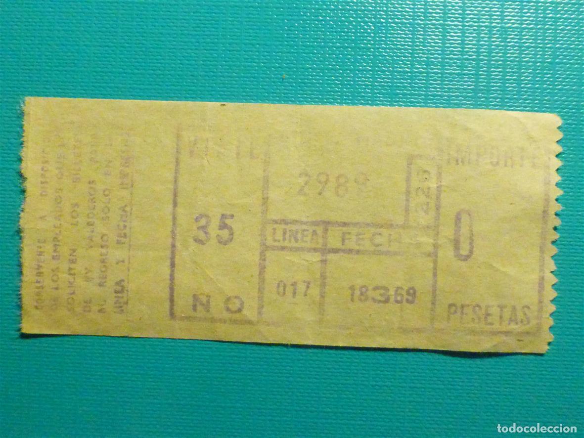 Coleccionismo billetes de transporte: BILLETE DE TRANSPORTE - AUTOBUS - EMT - MADRID - LINEA 17 - A&Ntilde;O 1968