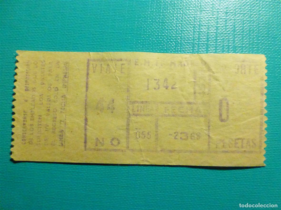 Coleccionismo billetes de transporte: BILLETE DE TRANSPORTE - AUTOBUS - EMT - MADRID - LINEA 55 - A&Ntilde;O 1968