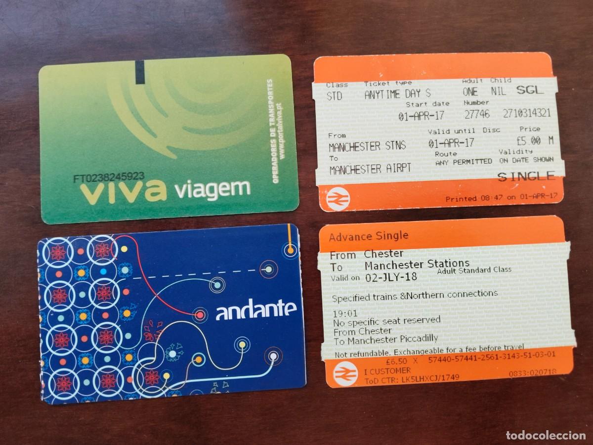 Collectionnisme Billets de transport: 4 tarjetas de transporte. Portugal e Inglaterra.