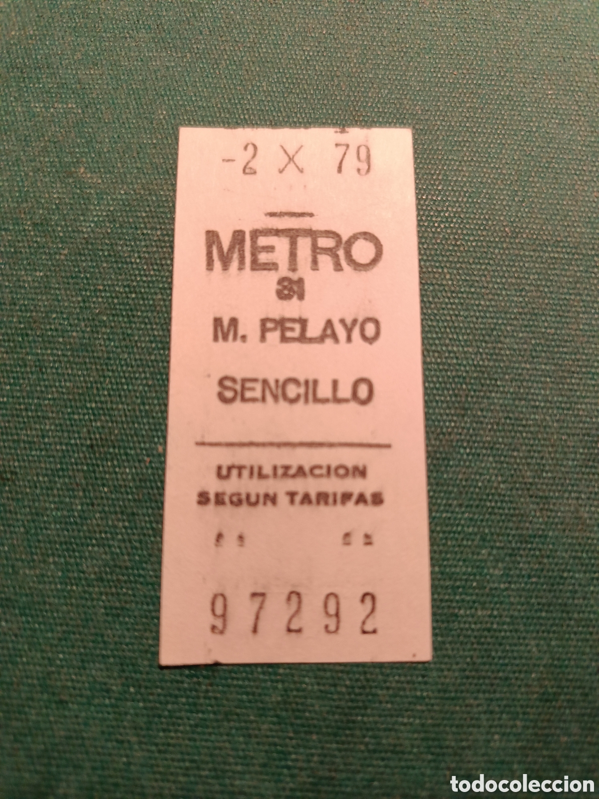 Coleccionismo billetes de transporte: ANTIGUO BILLETE SENCILLO DEL METRO DE MADRID - A&Ntilde;O 1979