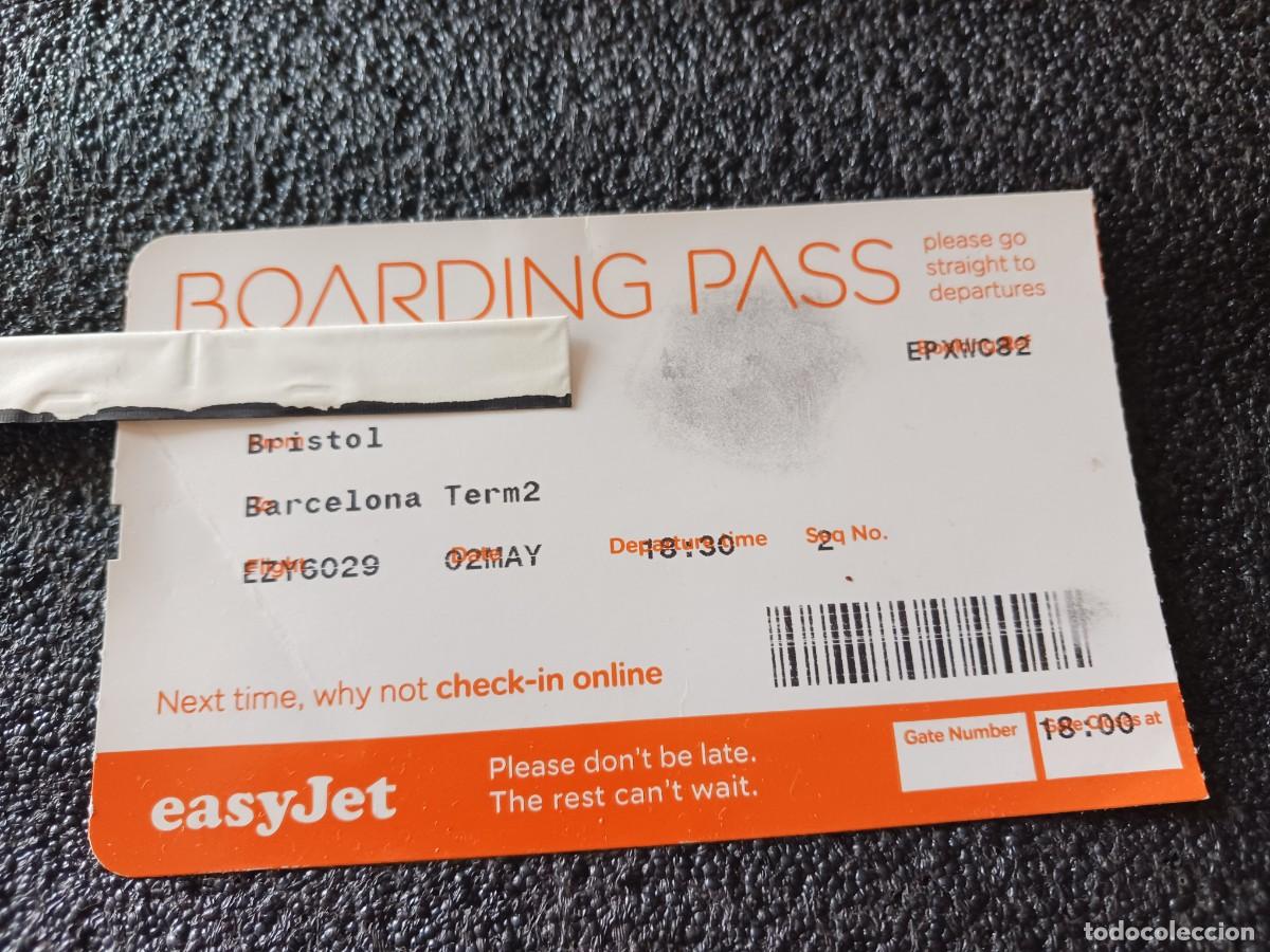 Coleccionismo billetes de transporte: tarjeta de embarque de eassyjet de barcelona a bristol