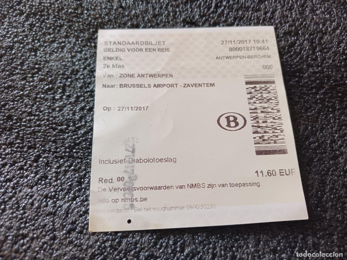 Sammeln von Fahrkarten: billete de tren de belgica de aeropuerto de bruselas a amberes, 2017