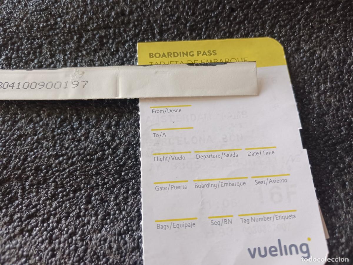 Coleccionismo billetes de transporte: tarleta de embarque de vueling de amsterdam a barcelona