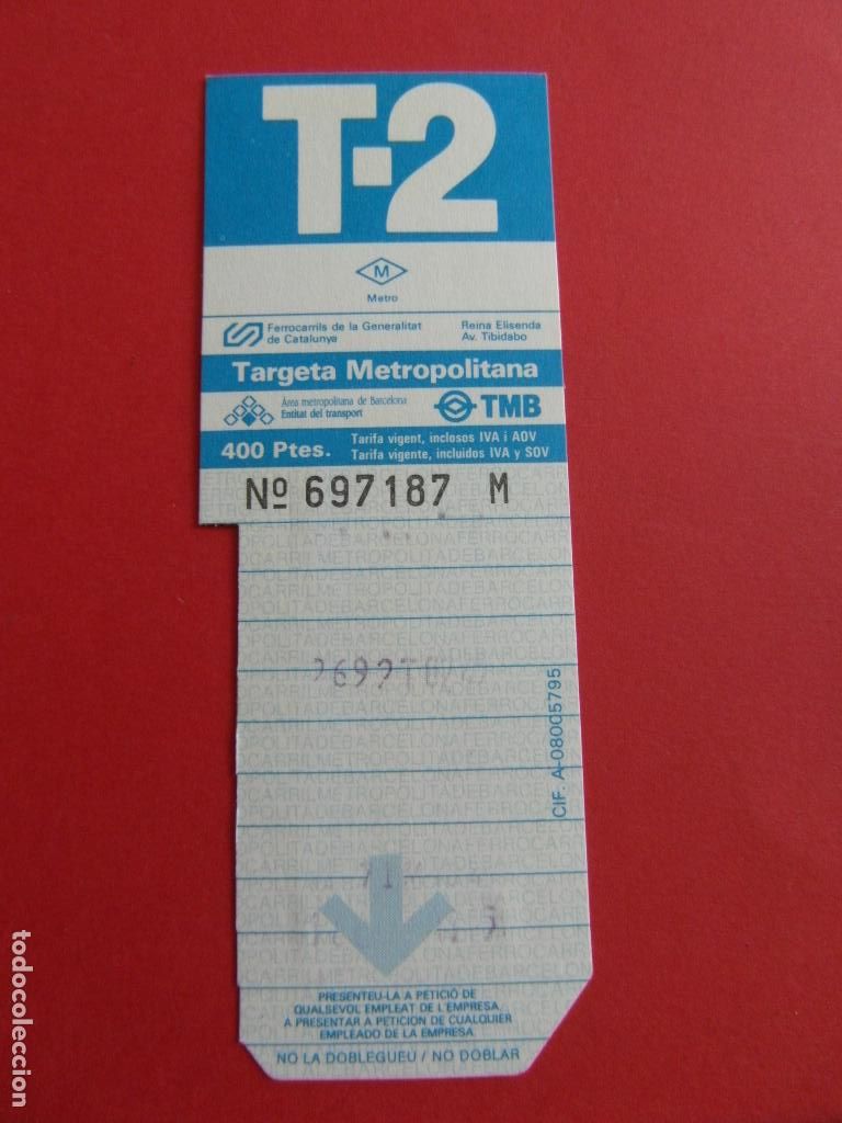 Coleccionismo billetes de transporte: TARJETA RESISTIVA - Ref: COL_RESISTIVA - COL_RES_T2 - 1991/92 - AZUL - 400 PESETAS SERIE M