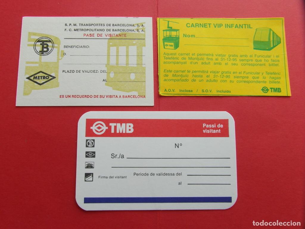 Colecionismos Bilhetes de Transporte: LOTE 3 TARJETA DIFERENTES PASE VISITANTE Y CARNET VIP INFANTIL TELEFERICO DE MONTJUICH
