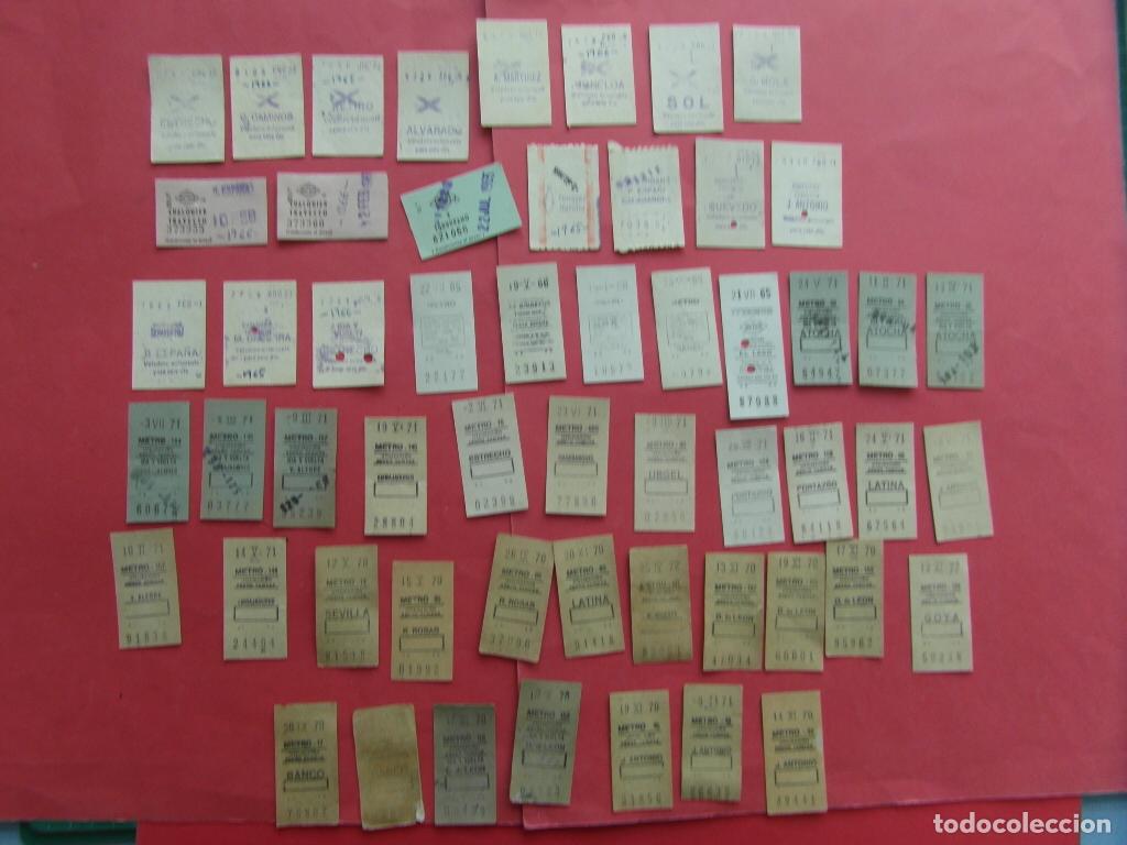 Colecionismos Bilhetes de Transporte: LOTE 55 BILLETES DIFERENTES DE METRO DE MADRID PARADAS DIFERENTES VER FOTOS NO HAY REPETIDOS