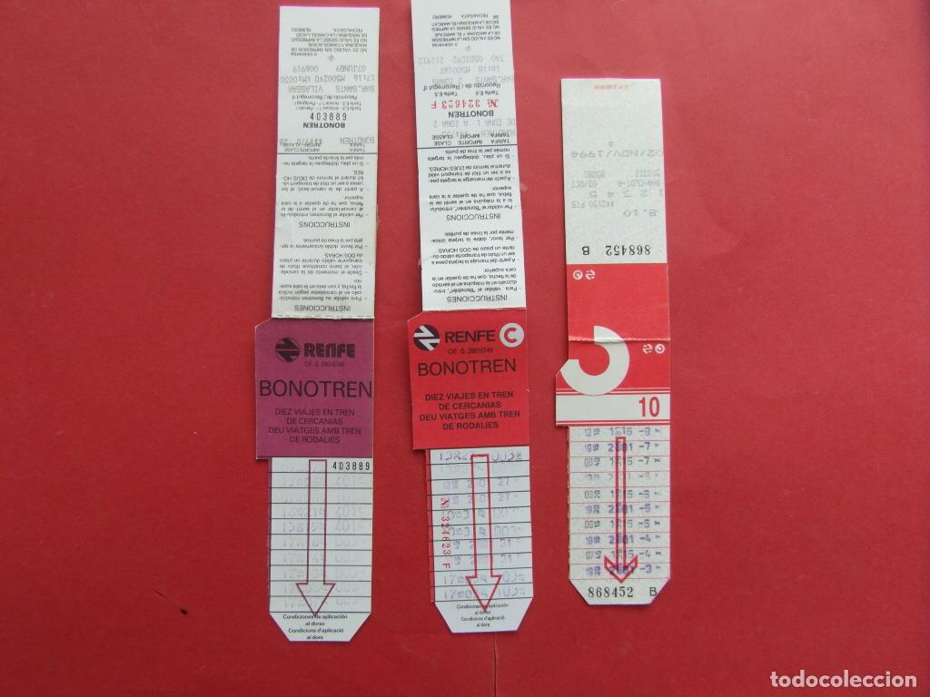 Colecionismos Bilhetes de Transporte: LOTE 3 TARJETAS RESISTIVAS DIFERENTES BONOTREN
