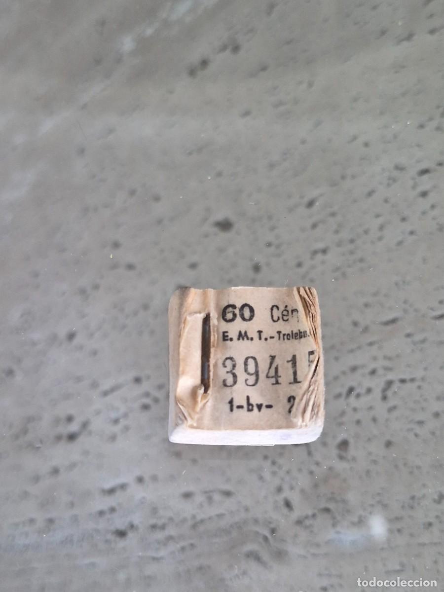 Collectables Transport Tickets: Billetes 60 c&eacute;ntimos emitidos por la E.M.T. de Madrid para el servicio de Trolebus
