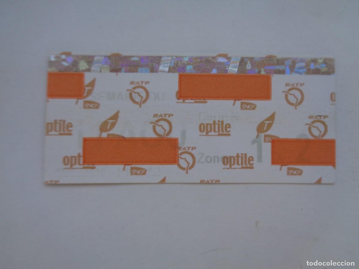 Colecionismos Bilhetes de Transporte: BILLETE DE TRANSPORTE DEL AREA METROPOLITANA DE PARIS ( FRANCIA )