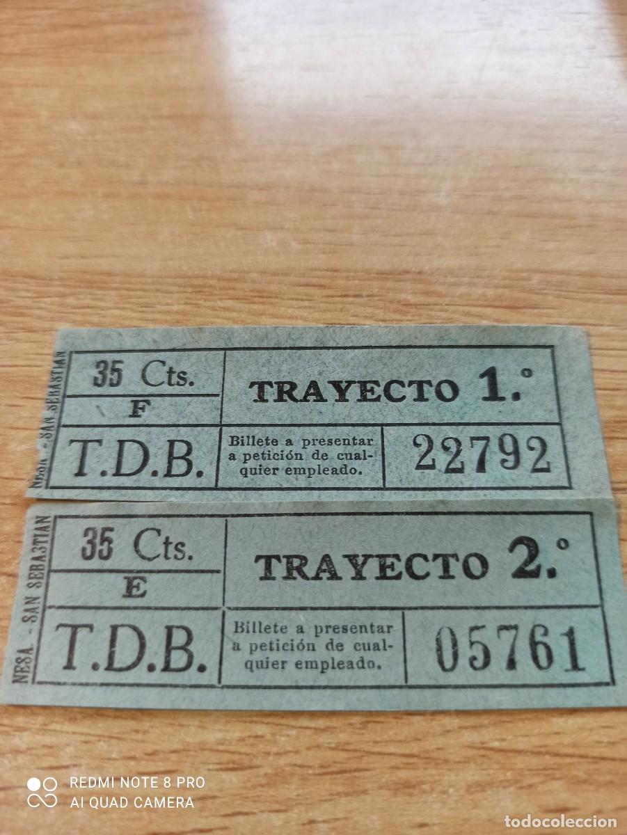 Coleccionismo billetes de transporte: 2 billetes 35 cts. Barcelona