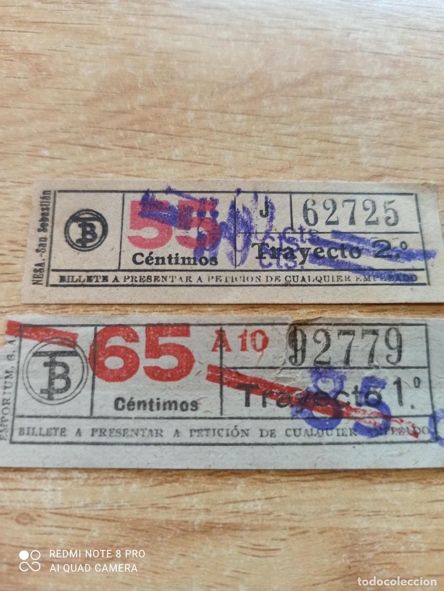 Coleccionismo billetes de transporte: 2 billetes transportes Barcelona.
