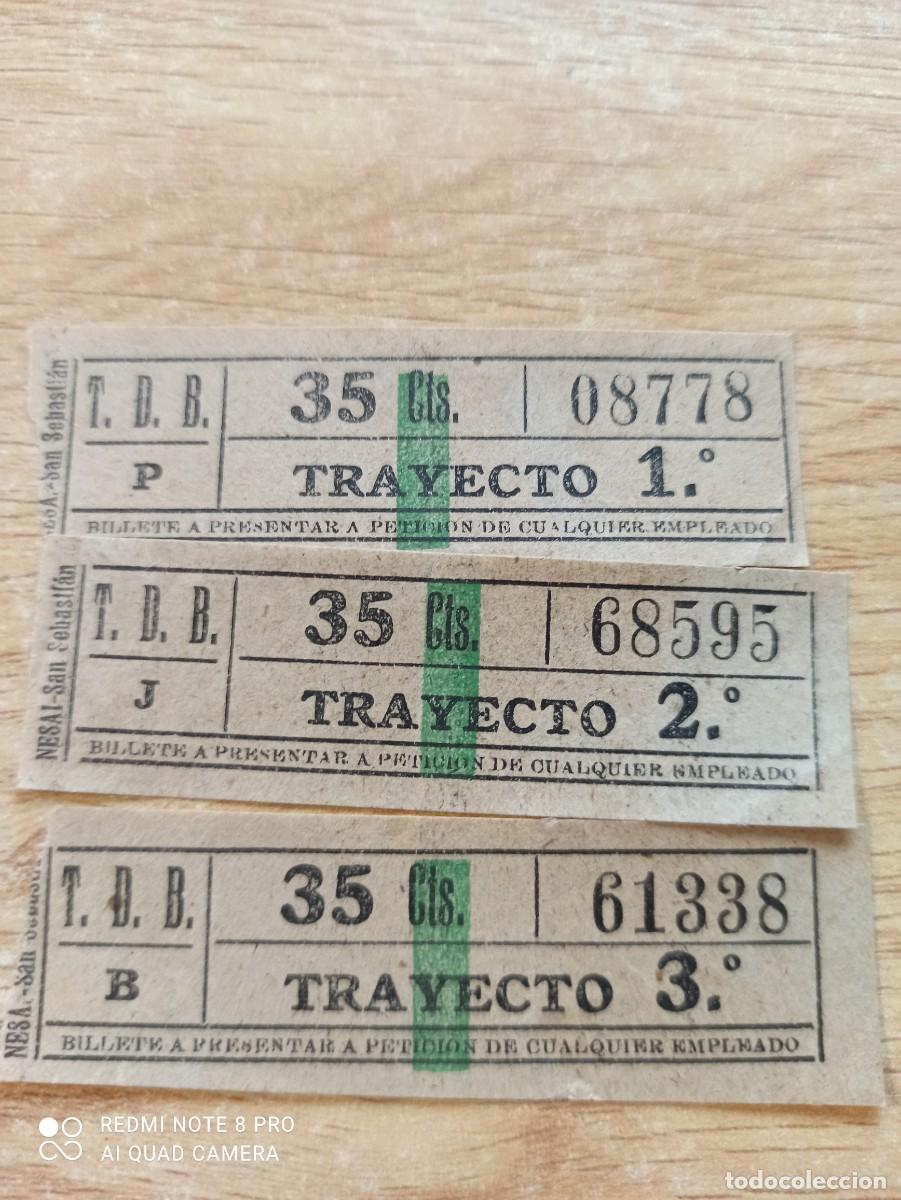 Coleccionismo billetes de transporte: 3 billetes Barcelona. 35 cts