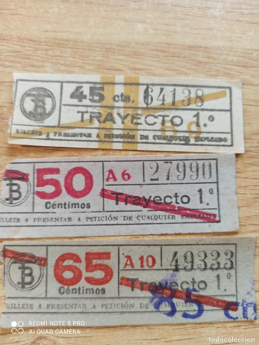 Collezionismo Biglietti di trasporto: 3 billetes Barcelona.autob&uacute;s