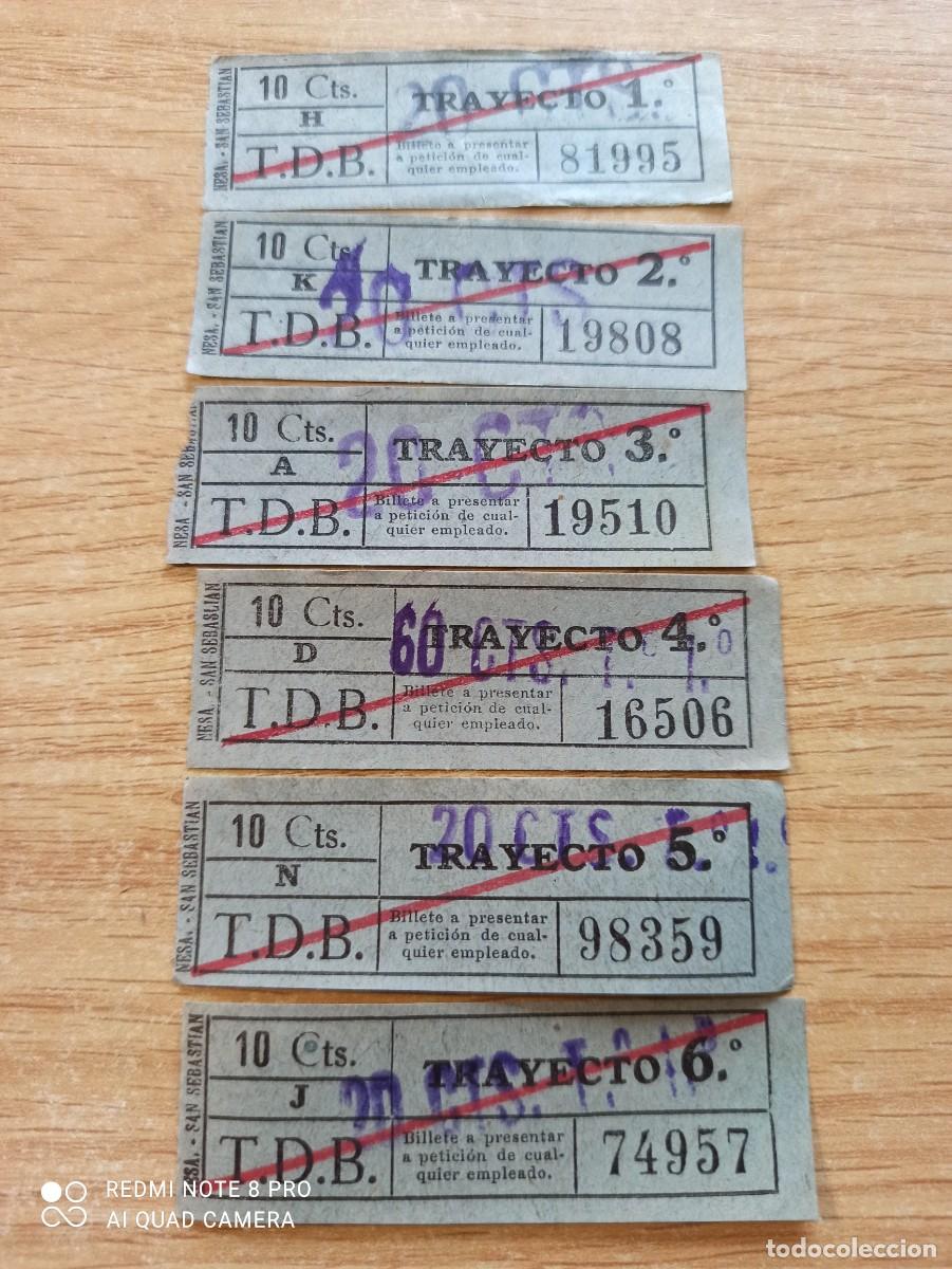 Colecionismos Bilhetes de Transporte: Lote 6 trayectos Barcelona 10 cts
