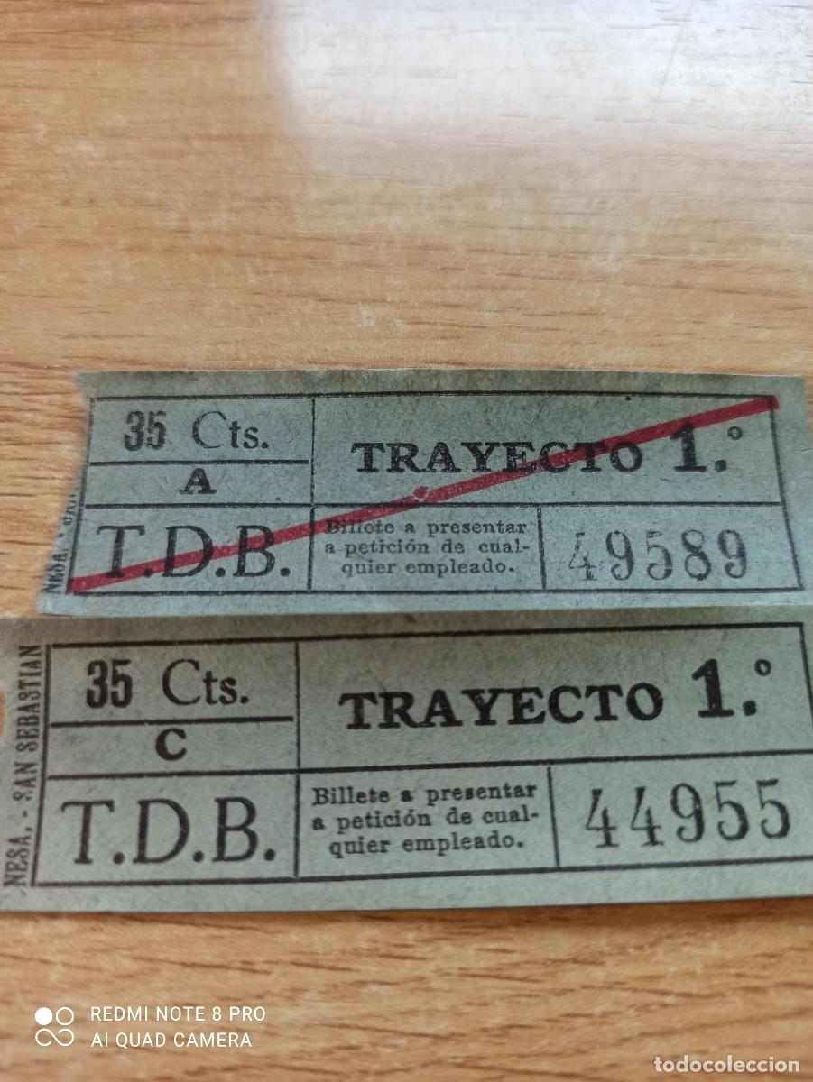 Coleccionismo billetes de transporte: Tranvias Barcelona ida y vuelta