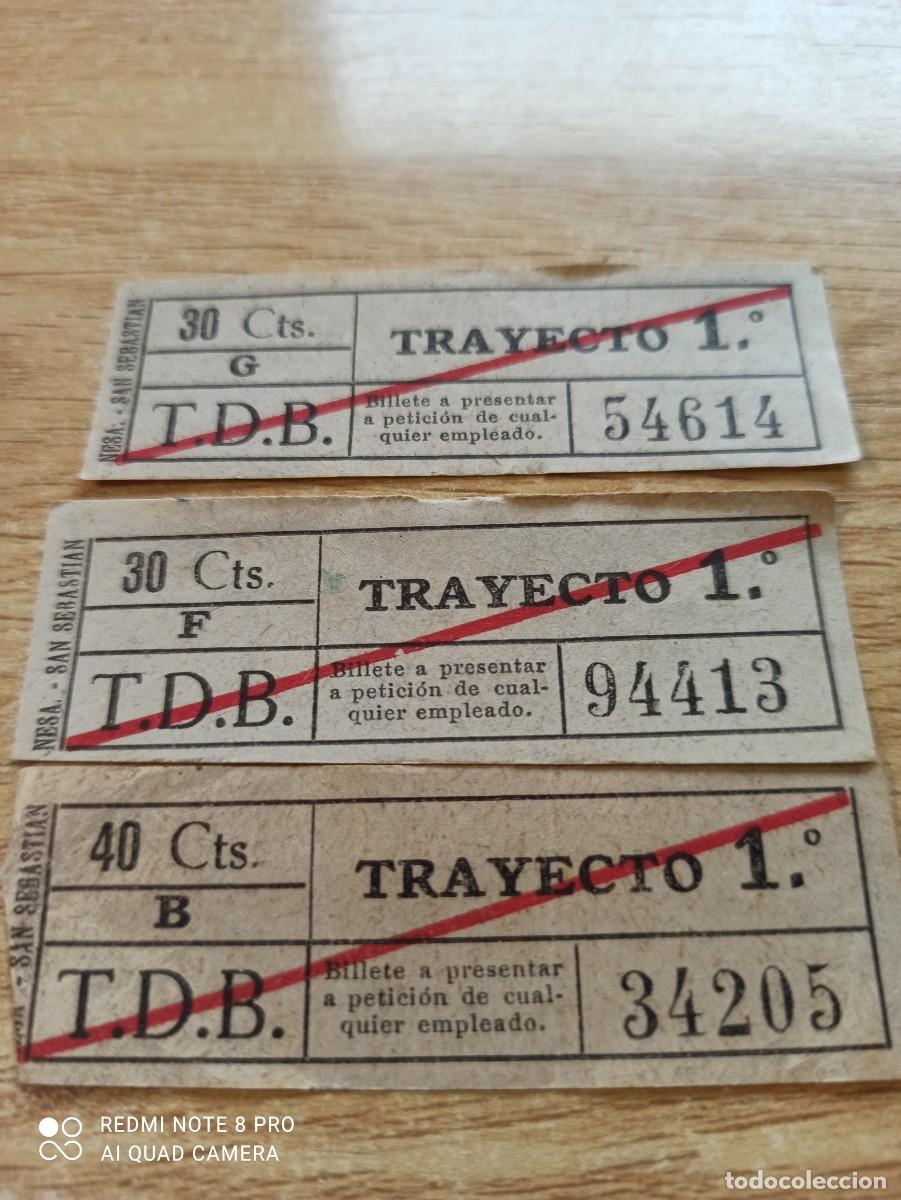 Coleccionismo billetes de transporte: Tranvias Barcelona trayecto vuelta