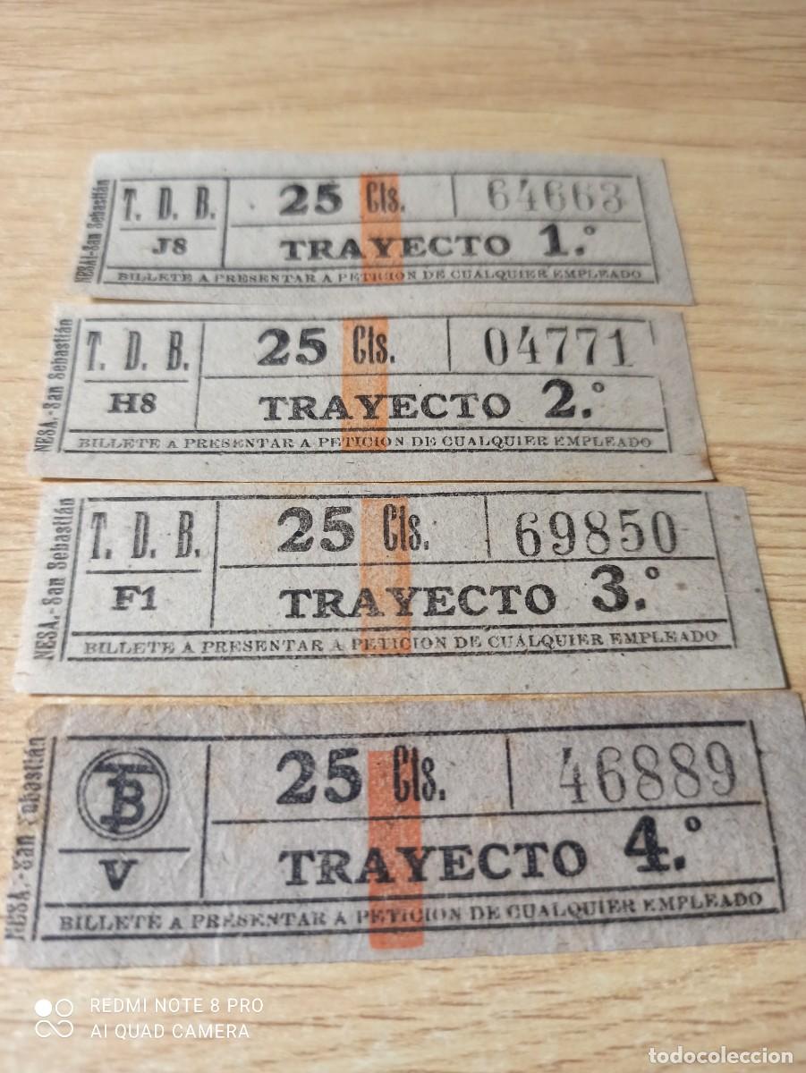 Coleccionismo billetes de transporte: 4 billetes transportes Barcelona