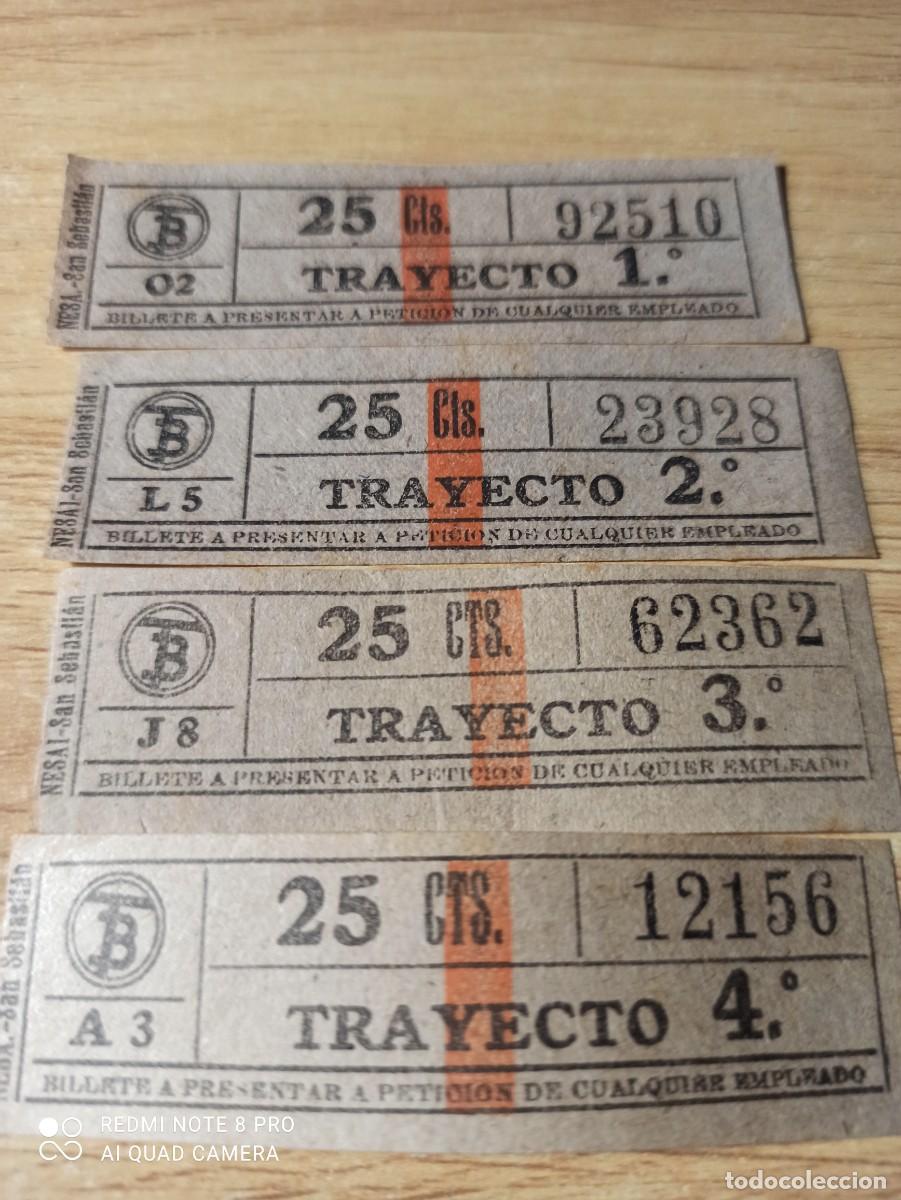 Coleccionismo billetes de transporte: 4 billetes transportes Barcelona