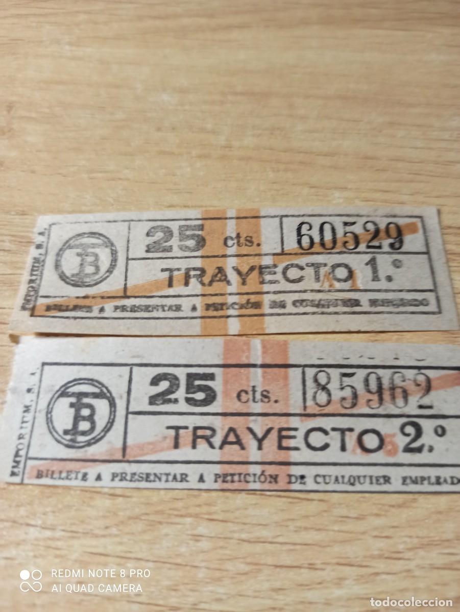 Coleccionismo billetes de transporte: 2 billetes transportes Barcelona.