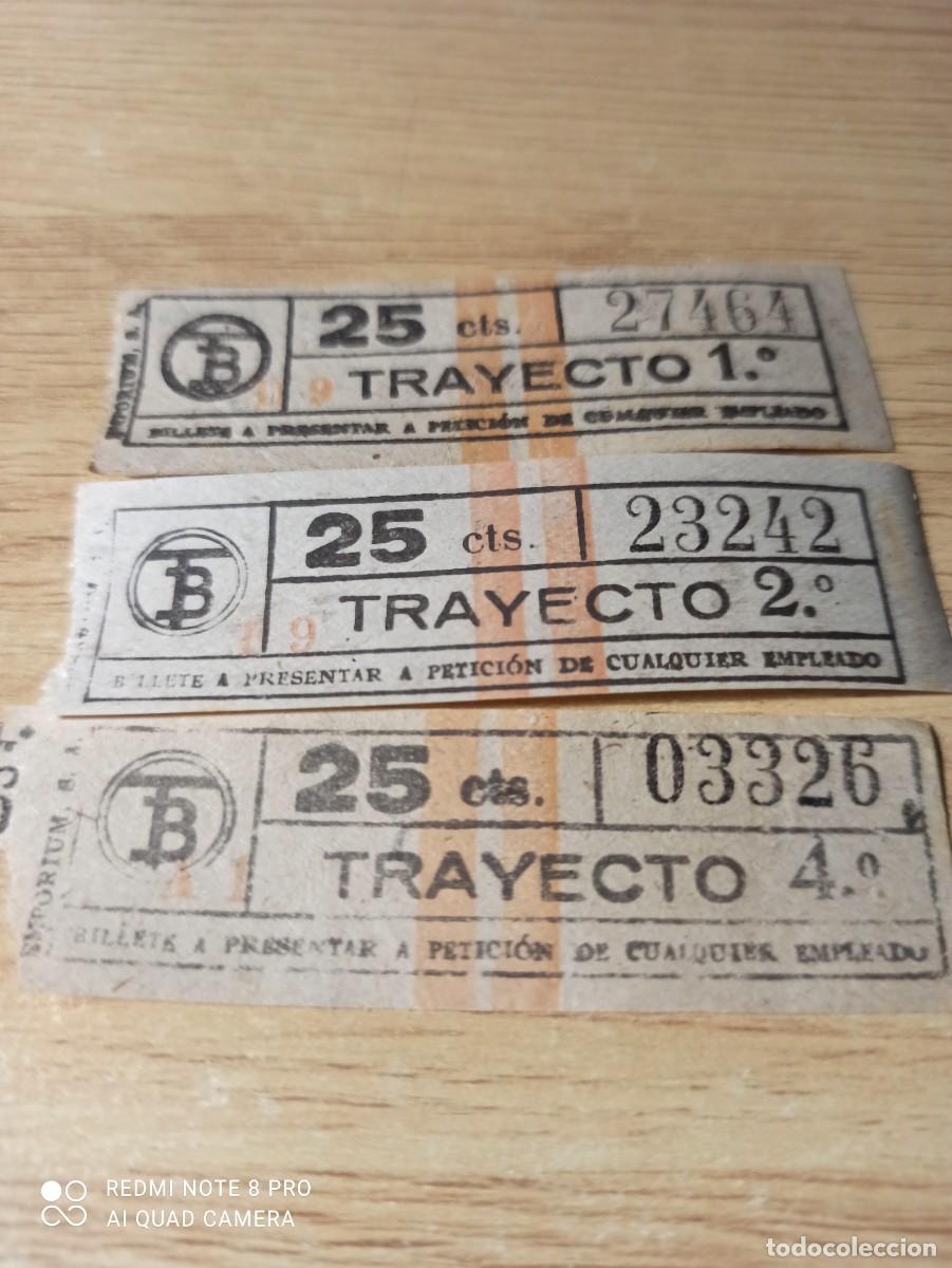 Coleccionismo billetes de transporte: 3 billetes transportes Barcelona