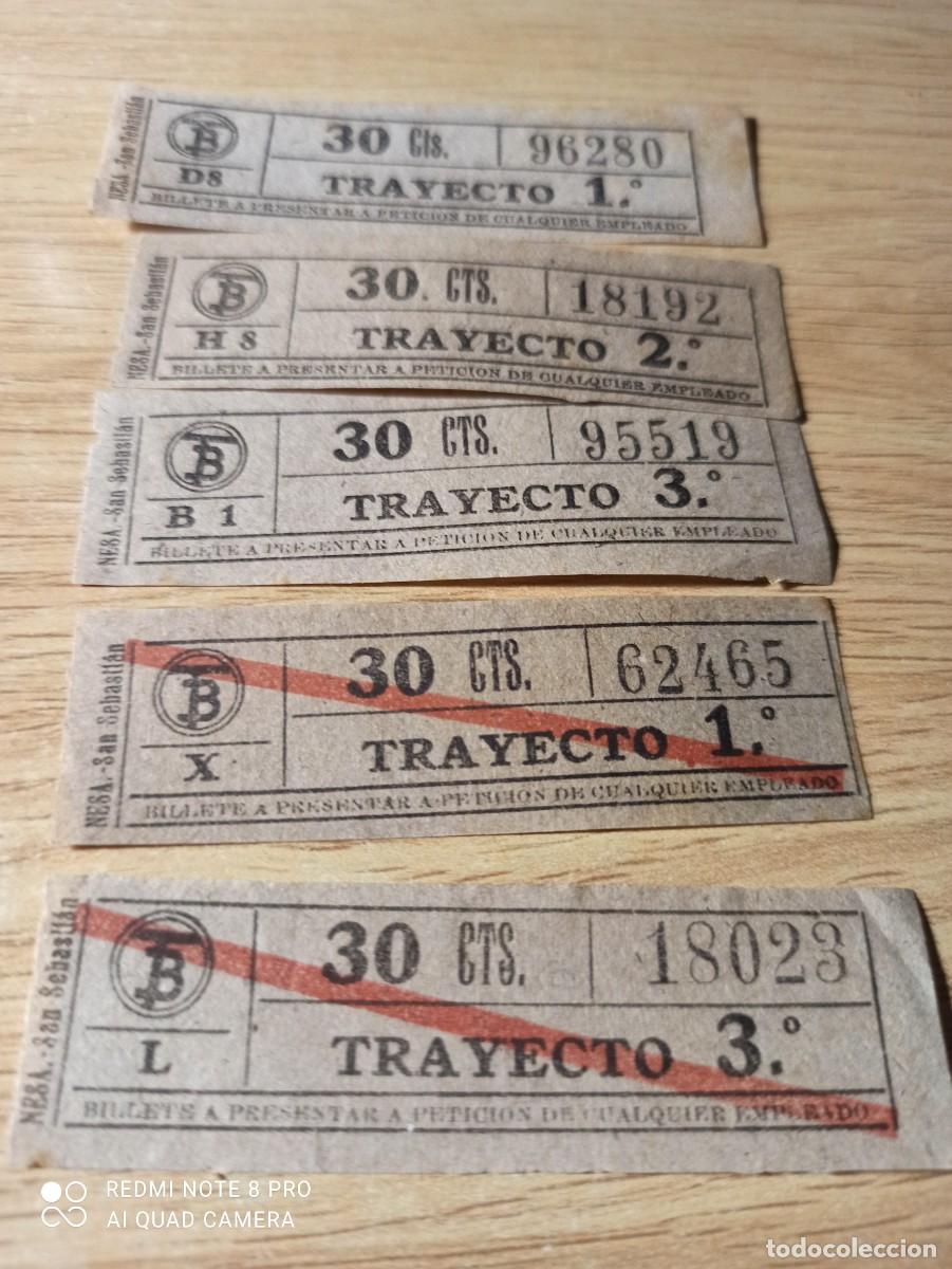 Coleccionismo billetes de transporte: 5 billetes Barcelona
