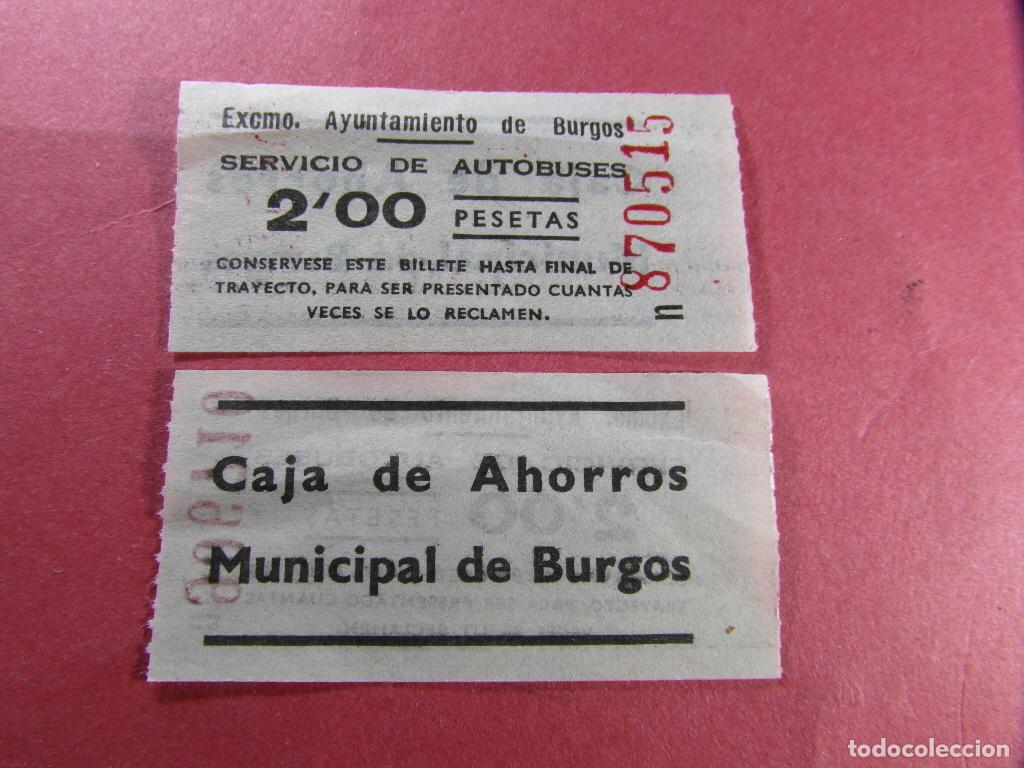 Coleccionismo billetes de transporte: SERVICIO AUTOBUSES EXCMO. AYUNTAMIENTO DE BURGOS - BILLETE 2 PESETAS