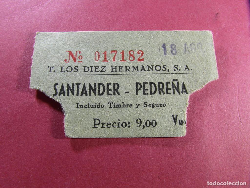 Coleccionismo billetes de transporte: TRANSPORTE T. LOS DIEZ HERMANOS SANTANDER PEDFE&Ntilde;A - 9 PESETAS