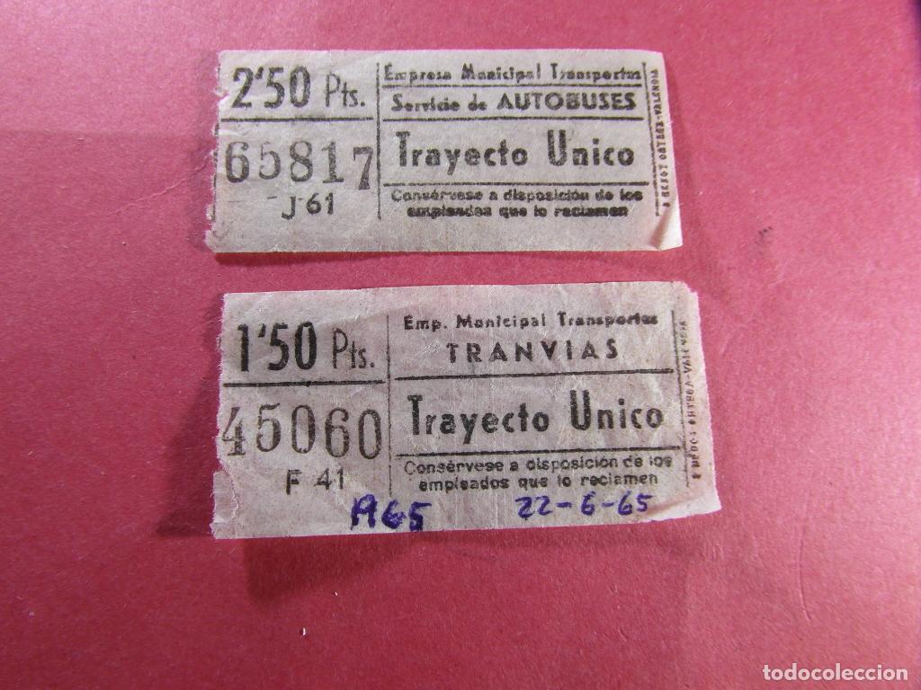 Coleccionismo billetes de transporte: EMT AUTOBUSES Y TRANVIAS DE MADRID - LOTE 2 BILLETES DIFERENTES UNO CON LA FECHA A BOLI