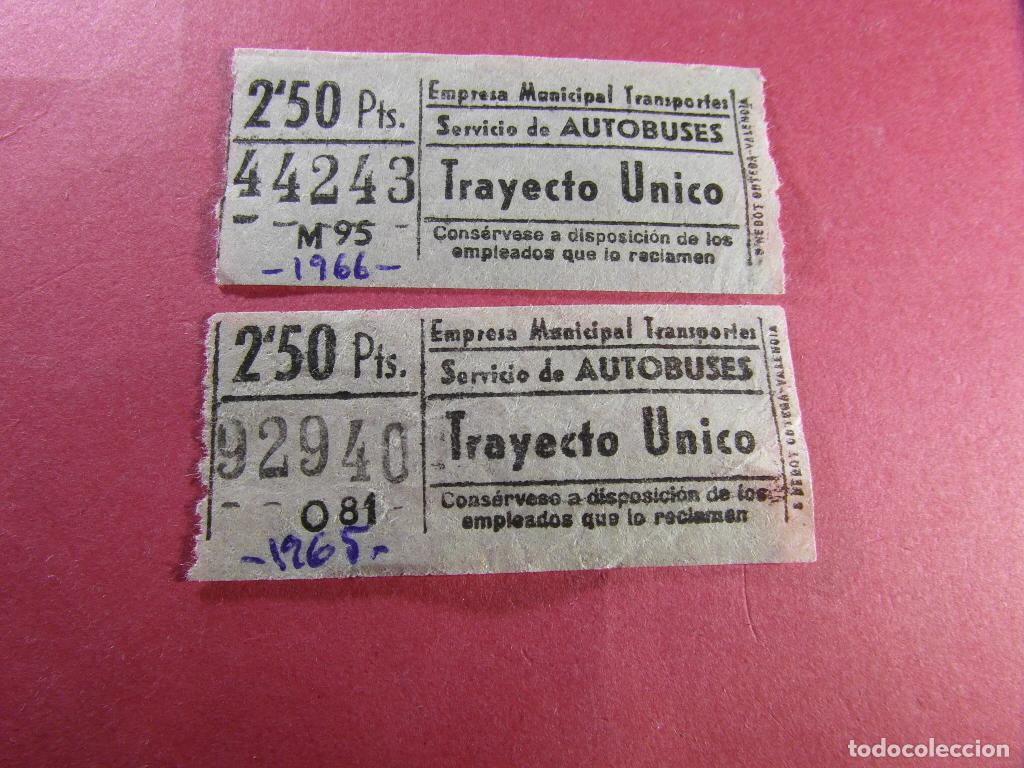 Coleccionismo billetes de transporte: EMT AUTOBUSES Y TRANVIAS DE MADRID - LOTE 2 BILLETES CON LA A&Ntilde;O A BOLI