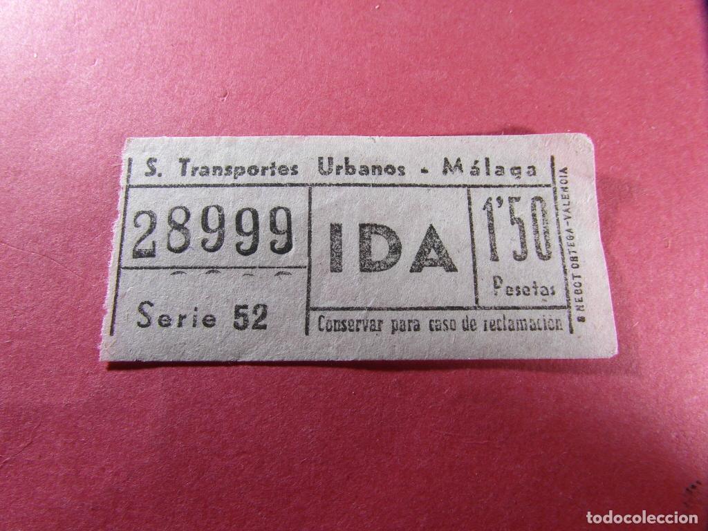 Coleccionismo billetes de transporte: S. TRANSPORTES URBANOS MALAGA - 1 BILLETE IDA