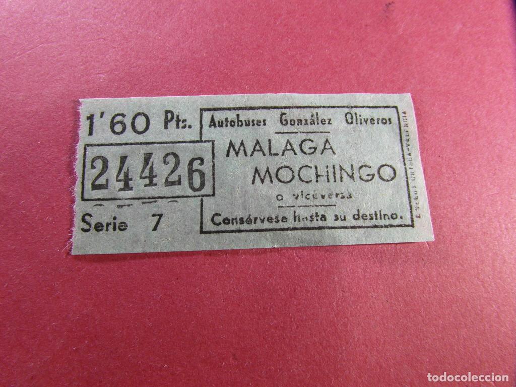 Coleccionismo billetes de transporte: AUTOBUSES GONZALEZ OLIVEROS MALAGA - 1 BILLETE MOCHINGO