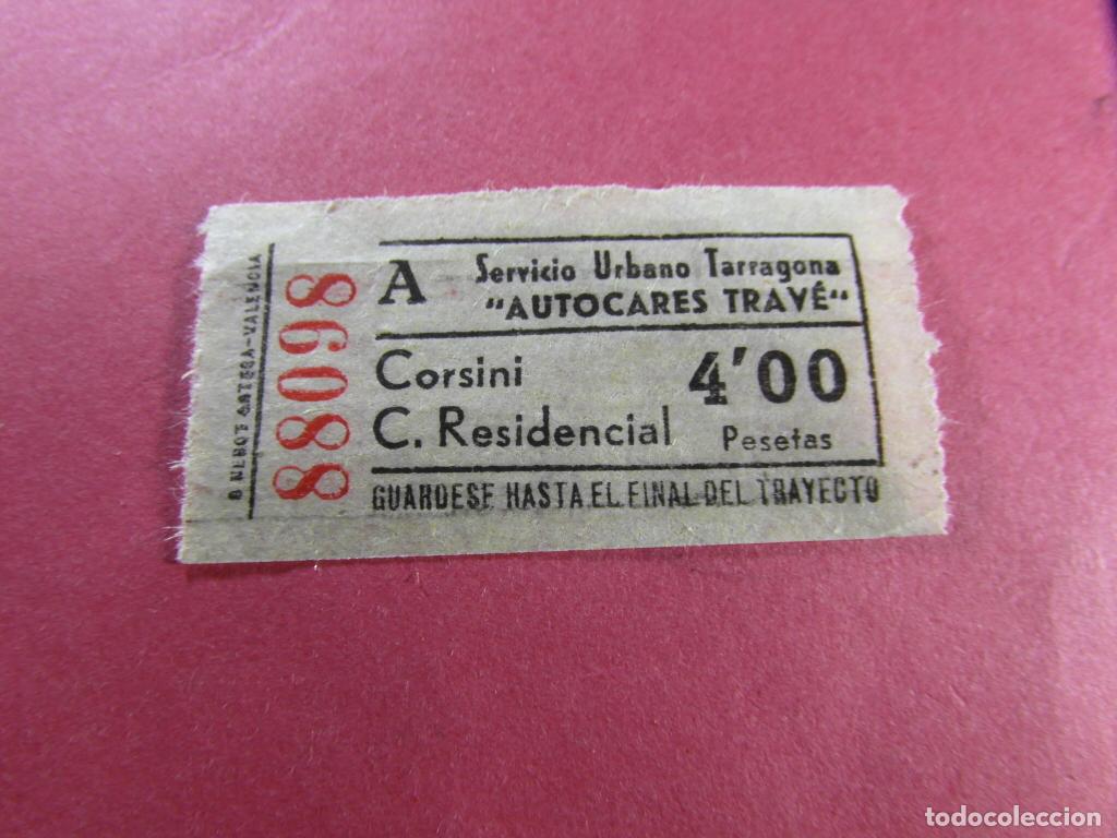 Coleccionismo billetes de transporte: 1 BILLETE SERVICIO URBANO DE TARRAGONA AUTOBUSES TRAVE CORSINI C. RESIDENCIAL