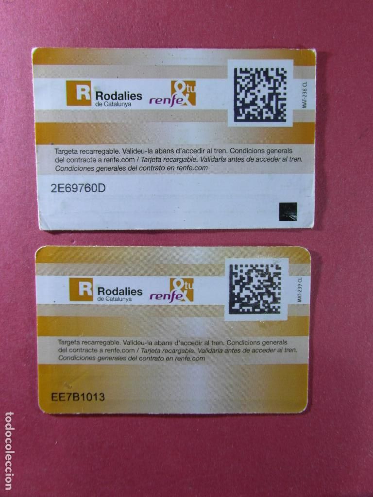 Coleccionismo billetes de transporte: 2 TARJETAS DIFERENTES RENFE